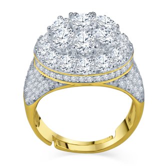 925 Silver Iced Out Ring GD - CAKE