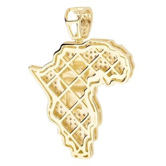 925 STERLING SILVER ICED OUT AFRICA POWER