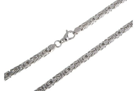 925 Silver Byzantine Chain Square 6.0 MM