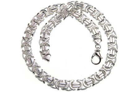 925 Silver Byzantine Chain Flat 14.0 MM