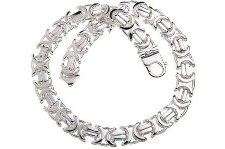 925 Silver Byzantine Chain Flat 17.0 MM