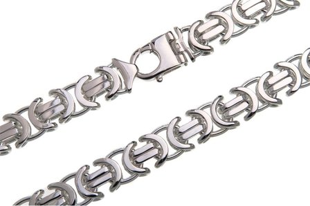 925 Silver Byzantine Chain Flat 17.0 MM