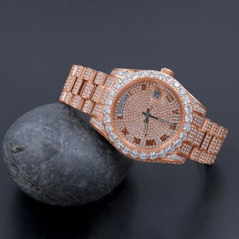 CLOXSTAR Stainless Steel Full Iced Out Watch R ROS