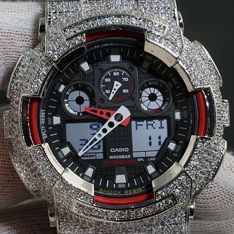 CUSTOM CASIO G-SHOCK WATCH 5.00CT SWAROVSKI