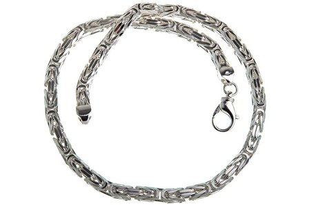 925 Zilveren Koningsketting Vierkant 11.0 MM