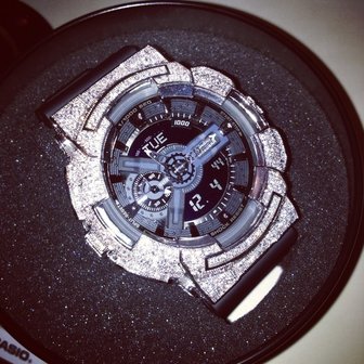 CUSTOM CASIO G-SHOCK WATCH 5.00CT SWAROVSKI