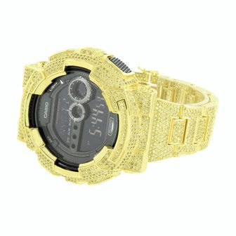 CUSTOM CASIO G-SHOCK WATCH 11.0 CT LAB MADE DIAMONDS