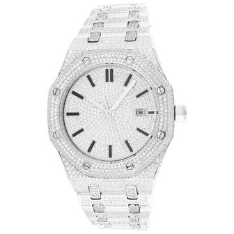 CLOXSTAR Stainless Steel Full Iced Out Watch SLV