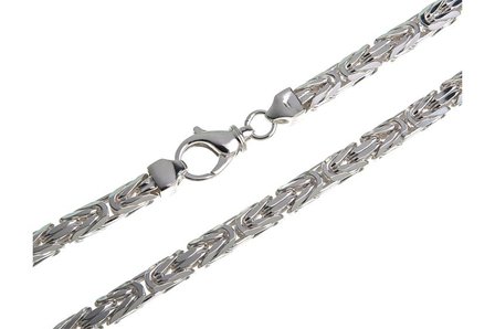 925 Silver Byzantine Chain Square 10.0 MM