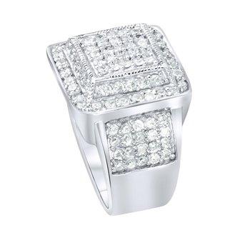 925 Zilveren Iced Out Ring - King Bling