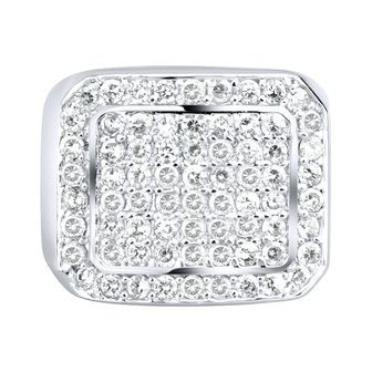 925 Silver Iced Out Ring - Bling