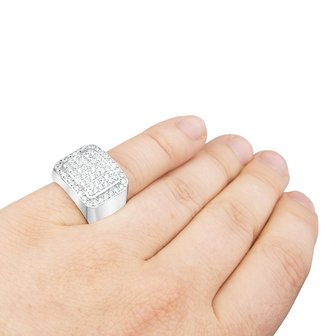 925 Silver Iced Out Ring - Bling