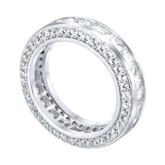 925 Silver Iced Out Ring - Full Iced Eternity