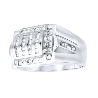 925 Silver Iced Out Ring - Grill