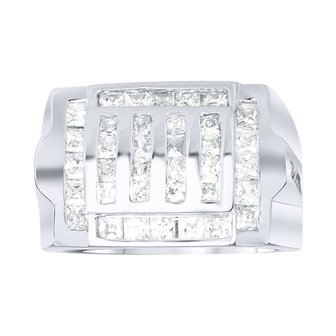 925 Zilveren Iced Out Ring - Grill