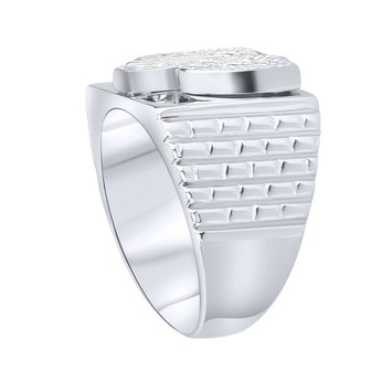 925 Zilveren Iced Out Ring - Islam