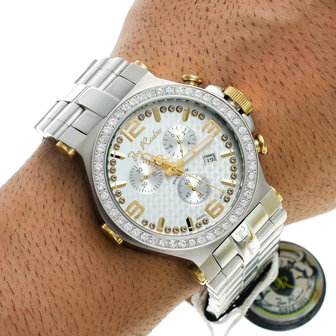 Joe Rodeo Diamanten Horloge - Phantom Zilver 3.25 ct