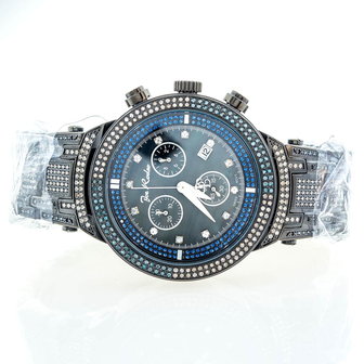 Joe Rodeo Diamanten Horloge - Master Zwart 4.75 ct