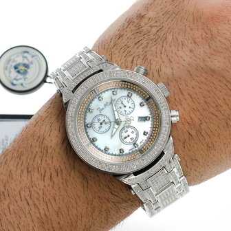 Joe Rodeo Diamanten Horloge - Master Zilver 4.75 ct