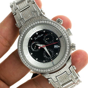 Joe Rodeo Diamanten Horloge - Master Zilver 7.35 ct
