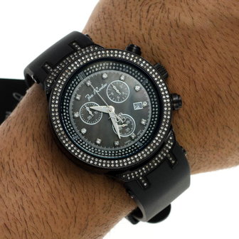 Joe Rodeo Diamanten Horloge - Master Zwart 2.2 ct