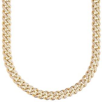 925 Zilveren Iced Out Miami Cuban Link Chain 6,5 MM