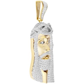 925 Iced Out Sterling Silver Jesus Piece Pendant