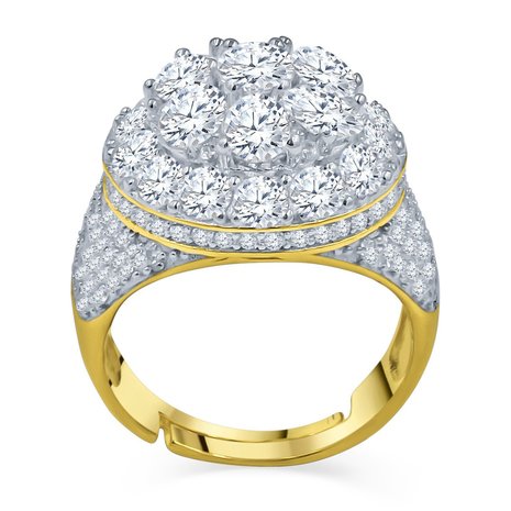 925 Zilveren Iced Out Ring GD - CAKE