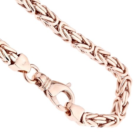 925 Sterling Silver Solid Byzantine Chain