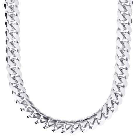 925 Silver Solid Miami Cuban Chain 10 MM