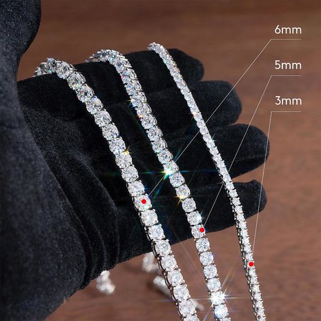 925 STERLING SILVER VVS MOISSANITE TENNIS CHAIN