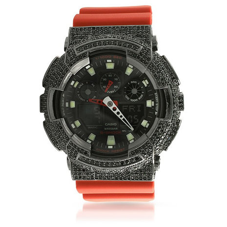 CUSTOM CASIO G SHOCK WATCH 5.00CT SWAROVSKI Cloxstar