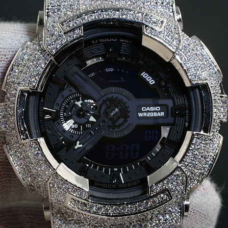 CUSTOM CASIO G-SHOCK WATCH 5.00CT SWAROVSKI