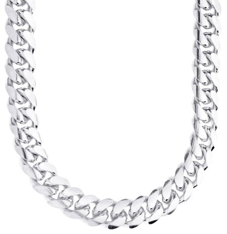 925 Silver Solid Miami Cuban Chain 12 MM