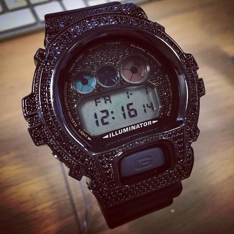 CUSTOM CASIO G-SHOCK WATCH 5.00CT SWAROVSKI