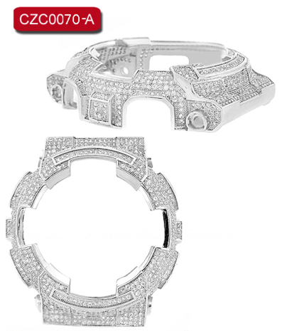 CUSTOM CASIO G-SHOCK BEZEL set with 5.0CT Swarovski steentjes