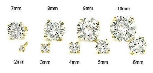 14K (585) Golden Stud Earrings Swarovski