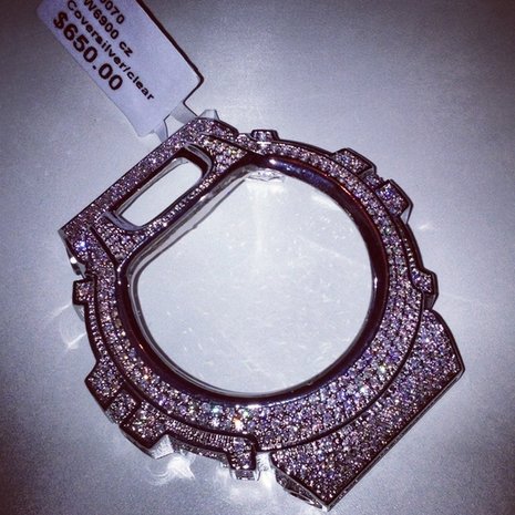 CUSTOM CASIO G-SHOCK BEZEL set with 5.0CT Swarovski Crystals