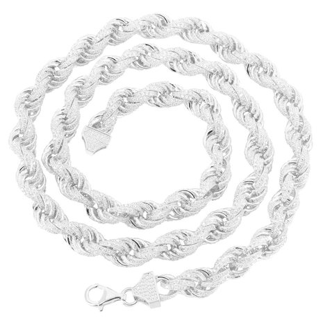 925 Silver Iced Out Rope Chain