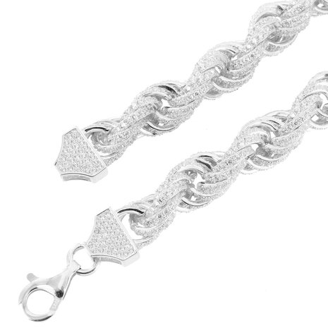 925 Zilveren Iced Out Rope Chain