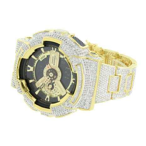 CUSTOM CASIO G-SHOCK WATCH 11.0 CT LAB MADE DIAMONDS