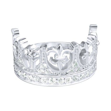 925 Silver Iced Out Ring - King Crown