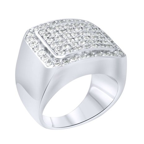 925 Silver Iced Out Ring - Bling