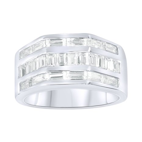 925 Zilveren Iced Out Ring - Hexago