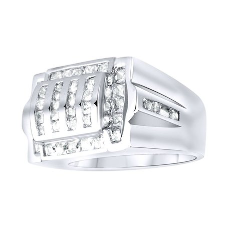 925 Silver Iced Out Ring - Grill