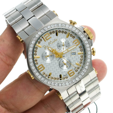 Joe Rodeo Diamanten Horloge - Phantom Zilver 3.25 ct