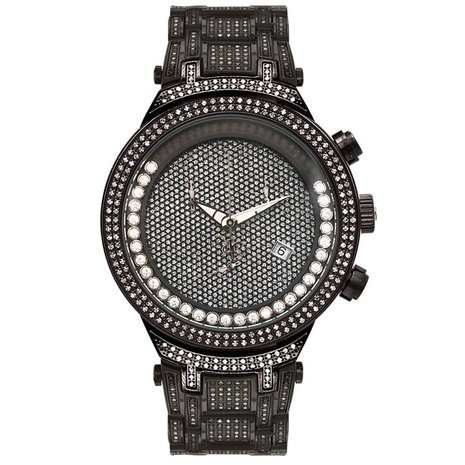 Joe Rodeo Diamanten Horloge - Master Zwart 4.75 ct