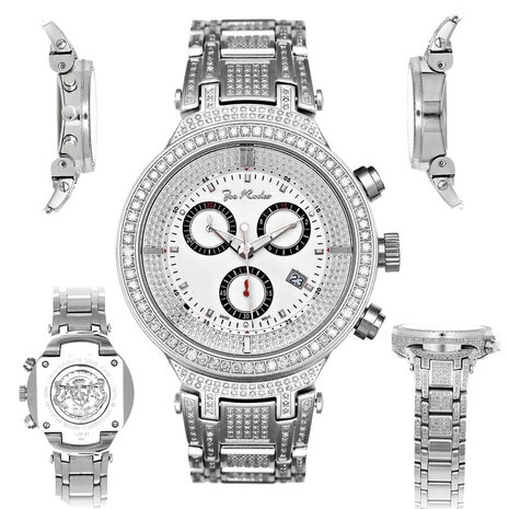 Joe Rodeo Diamond Watch - Master Silver 5.2 ct