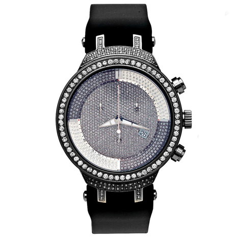 Joe Rodeo Diamanten Horloge - Master Zwart 2.65 ct