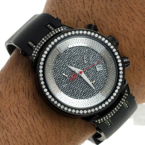 Joe Rodeo Diamanten Horloge - Master Zwart 2.65 ct